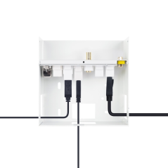 boîtier connexion blanc ports multiples