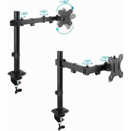 Tooq Support de Table pour Moniteur 17-32" Noir VESA 8kg