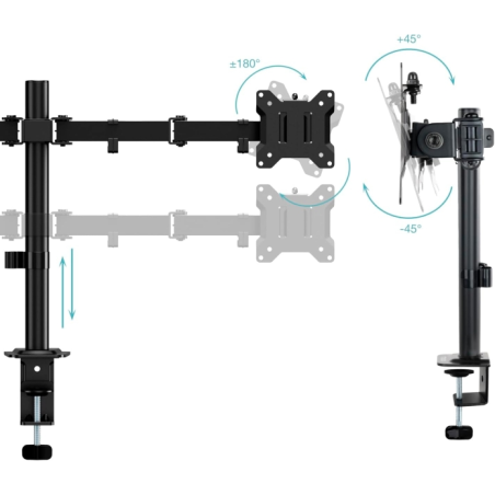 Support de bureau pour 2 moniteurs 17-32" noir VESA Tooq