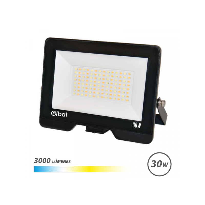 Projecteur LED Elbat Lumax 30W 3000lm IP65 Noir