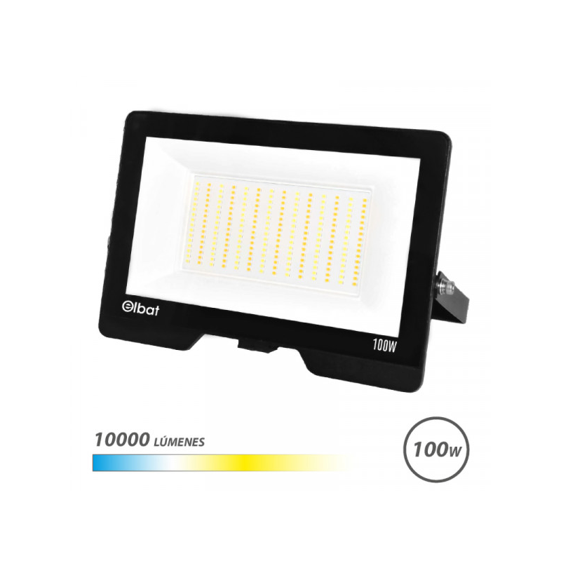 Projecteur LED 100W Lumax Elbat 10000lm IP65 Noir
