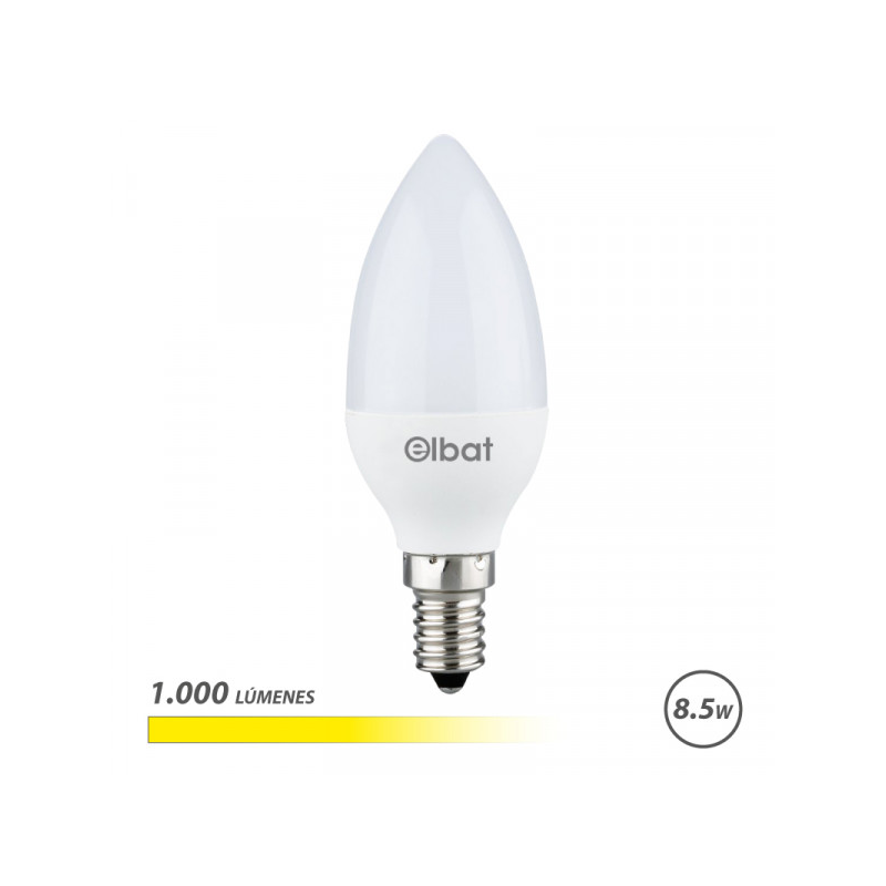 Elbat C37 Ampoule LED 8.5W E14 1000lm Blanc 3000K Elbat C37 Ampoule LED 8.5W E14 1000lm Blanc 3000K