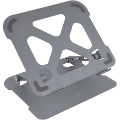 support ordinateur portable aluminium gris