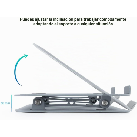 Support ordinateur portable aluminium réglable 11-17,3" gris