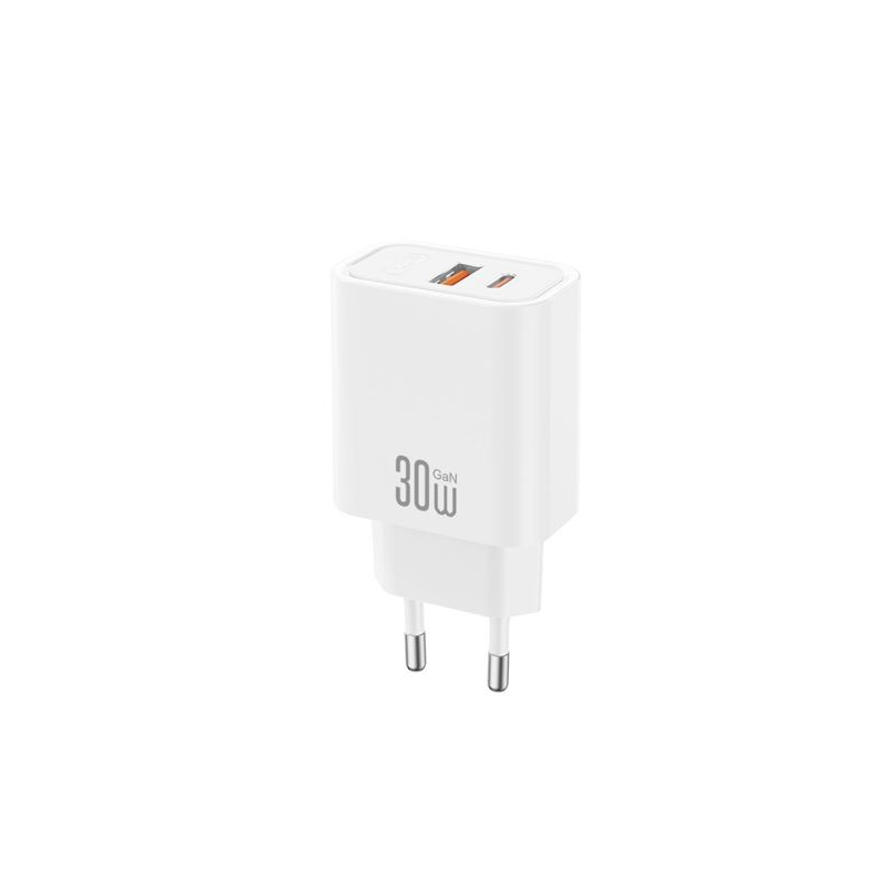 Chargeur mural XO CE42 USB-A 22,5W USB-C 30W Blanc