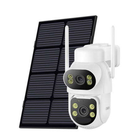 Caméra de surveillance motorisée 4G XO CR19 4MP solaire blanche