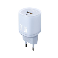 chargeur mural bleu double port