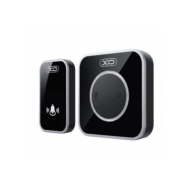 Timbre sans fil XO SF11 noir portée 300m 60 sons LED