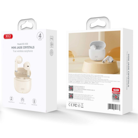 XO X33 Écouteurs TWS Bluetooth 5.3 Beige USB-C