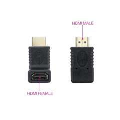 adaptateur HDMI coudé noir