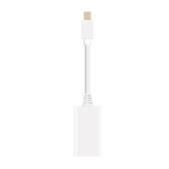 Nanocable Convertisseur Mini DisplayPort vers HDMI 15cm Blanc