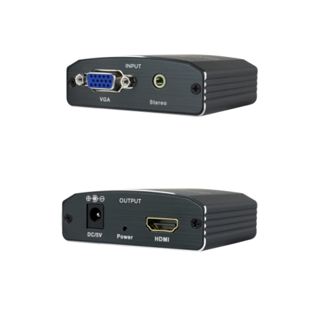 convertisseur VGA audio HDMI noir