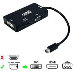 convertisseur mini displayport noir