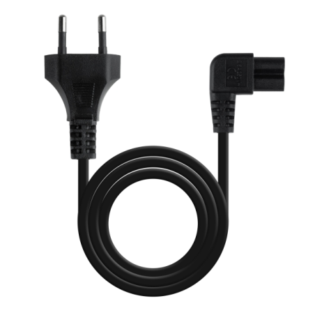 câble alimentation noir coudé 3m