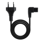 Nanocable Câble Alimentation 3m Coudé 90° CEE7/16 vers C7 Noir Nanocable Câble Alimentation 3m Coudé 90° CEE7/16 vers C7 Noir