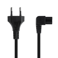Nanocable Câble Alimentation 3m Coudé 90° CEE7/16 vers C7 Noir