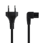 Nanocable Câble Alimentation 3m Coudé 90° CEE7/16 vers C7 Noir Nanocable Câble Alimentation 3m Coudé 90° CEE7/16 vers C7 Noir