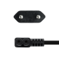 Nanocable Câble Alimentation 3m Coudé 90° CEE7/16 vers C7 Noir Nanocable Câble Alimentation 3m Coudé 90° CEE7/16 vers C7 Noir
