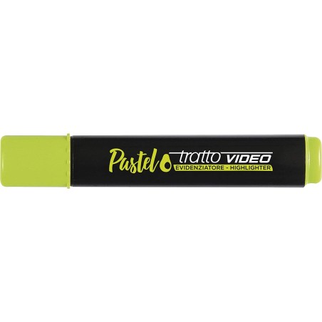 ✅ LOT de 12 Tratto Video Marqueur Pastel Fluorescent - Pointe Ciselée - Encre à Base d'Eau - Séchage Rapide - en stock