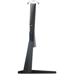 support TV noir sur table