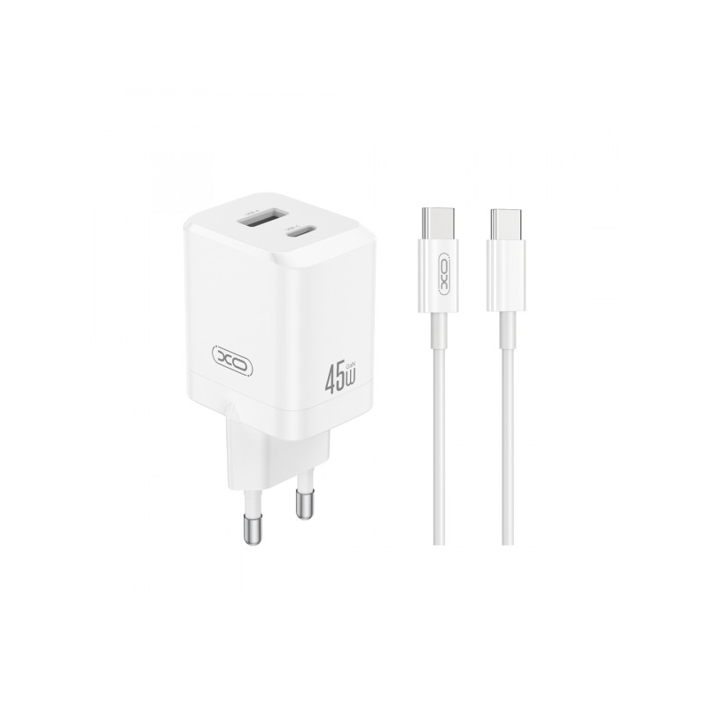 Chargeur mural XO CE36 USB-C 45W USB-A 18W blanc