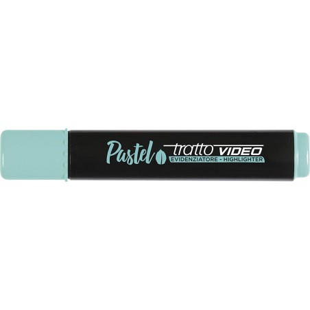 ✅ LOT de 12 Tratto Video Marqueur Fluorescent Pastel - Pointe Ciselée - Encre à Base d'Eau - Séchage Rapide - en stock