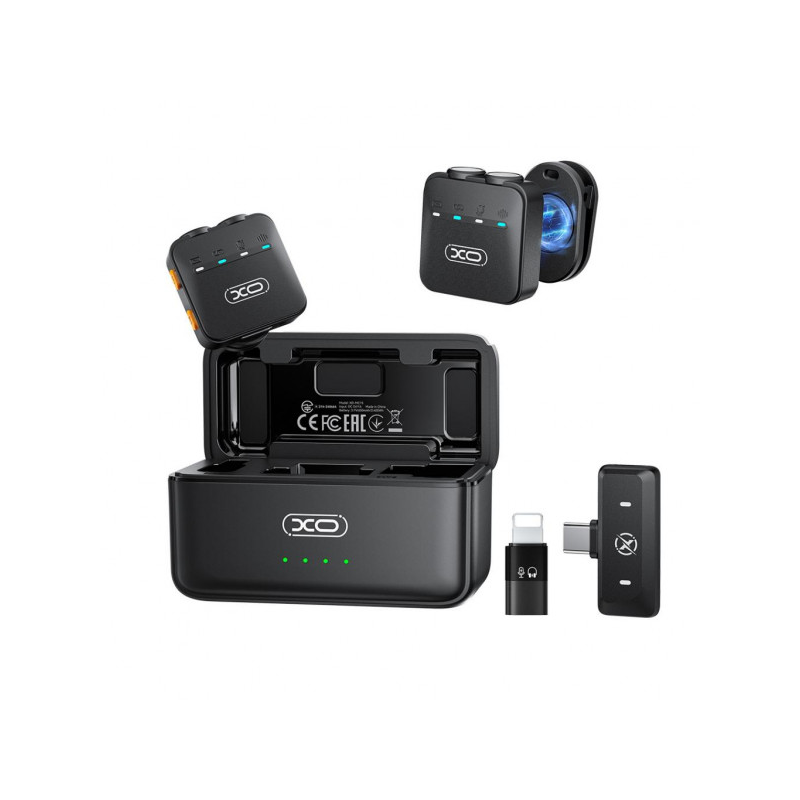 XO MC15 Pack 2 Microphones Sans Fil de Solapa Noir