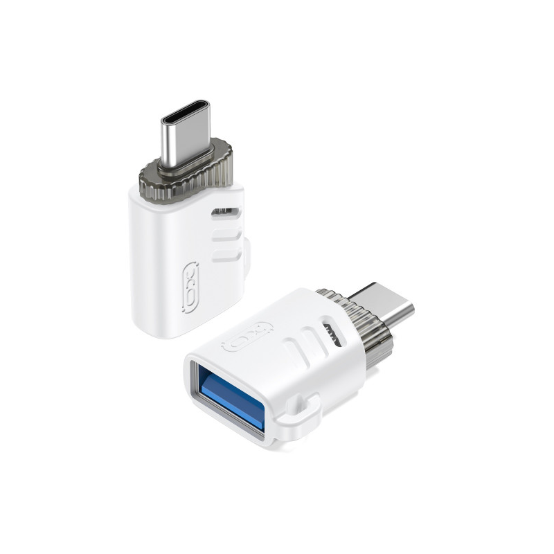 Adaptateur OTG USB-A mâle vers USB-C femelle XO NB256B blanc