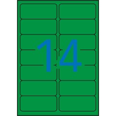 ✅ Apli Étiquettes permanentes vertes 99,1 x 38,1 mm 20 feuilles couleur vert en stock