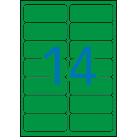 ✅ Apli Étiquettes permanentes vertes 99,1 x 38,1 mm 20 feuilles couleur vert en stock