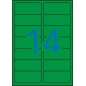 Apli Étiquettes permanentes vertes 99,1 x 38,1 mm 20 feuilles