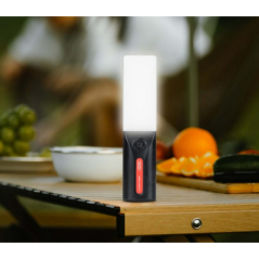 lampe de poche LED solaire noire