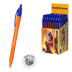 stylo bille bleu rétractable