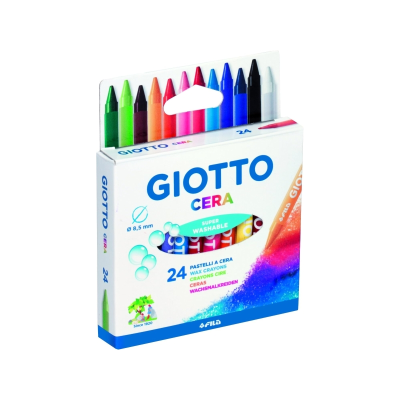 Giotto 24 crayons de cire assortis extra résistants Giotto 24 crayons de cire assortis extra résistants