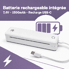 Imprimante thermique A4 UPRINT U8 blanche pour étiquettes et reçus