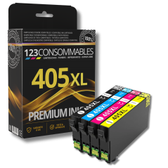 Pack 123CONSOMMABLES compatible EPSON 405 XL, 4 cartouches XL