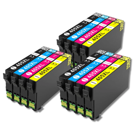 Pack 123CONSOMMABLES compatible EPSON 405 XL, 12 cartouches