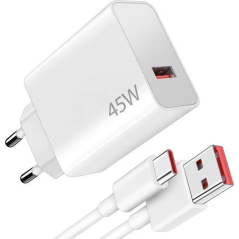 Chargeur mural Xiaomi 45W HyperCharge Combo USB-A + câble intelligent