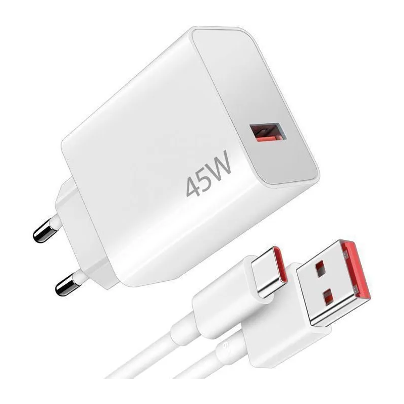 Chargeur mural Xiaomi 45W HyperCharge USB-A avec câble Chargeur mural Xiaomi 45W HyperCharge USB-A avec câble