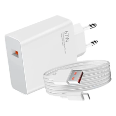 Chargeur mural Xiaomi 67W HyperCharge USB-A avec câble 67W