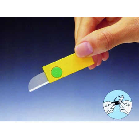 mini cutter de poche jaune