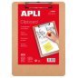 Apli Porte-documents A4 à pince, base bois brun