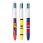 Bic 4 Colours Barça, 3 stylos bille à pointe 1,0 mm Bic 4 Colours Barça, 3 stylos bille à pointe 1,0 mm