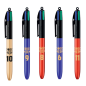 Bic 4 Couleurs Barça, lot de 5 stylos rétractables