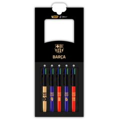 stylos rétractables colorés Barça