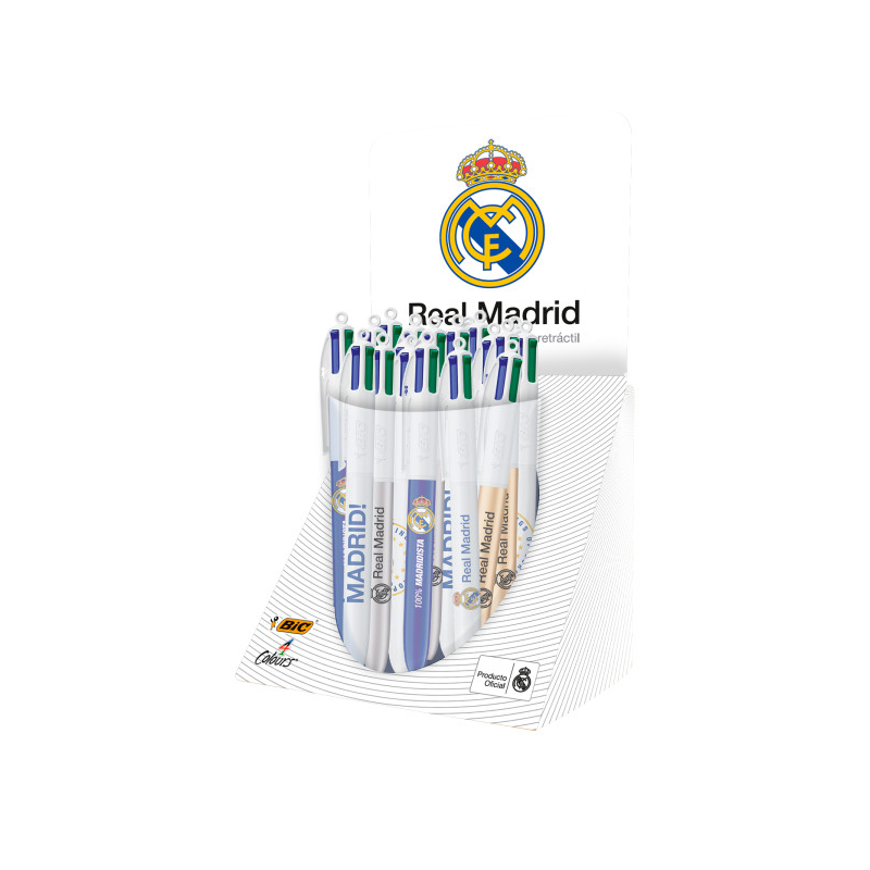Bic 4 Couleurs Real Madrid CF, 30 stylos assortis