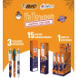 Bic 4 Couleurs Halloween, 15 stylos rétractables assortis