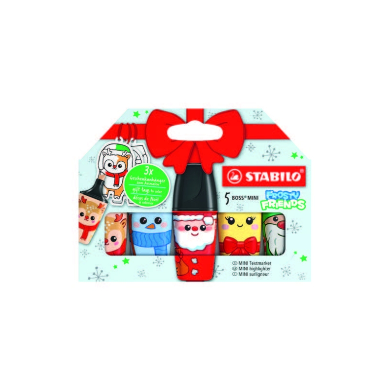 Stabilo Boss Mini Frosty Friends marqueurs fluorescents assortis