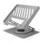 Aisens Support tablette et ordinateur gris, rotatif 360°