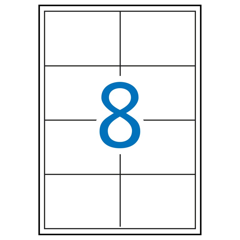 Apli Étiquettes Blanches Permanentes 97,0 x 67,7 mm 100 Feuilles